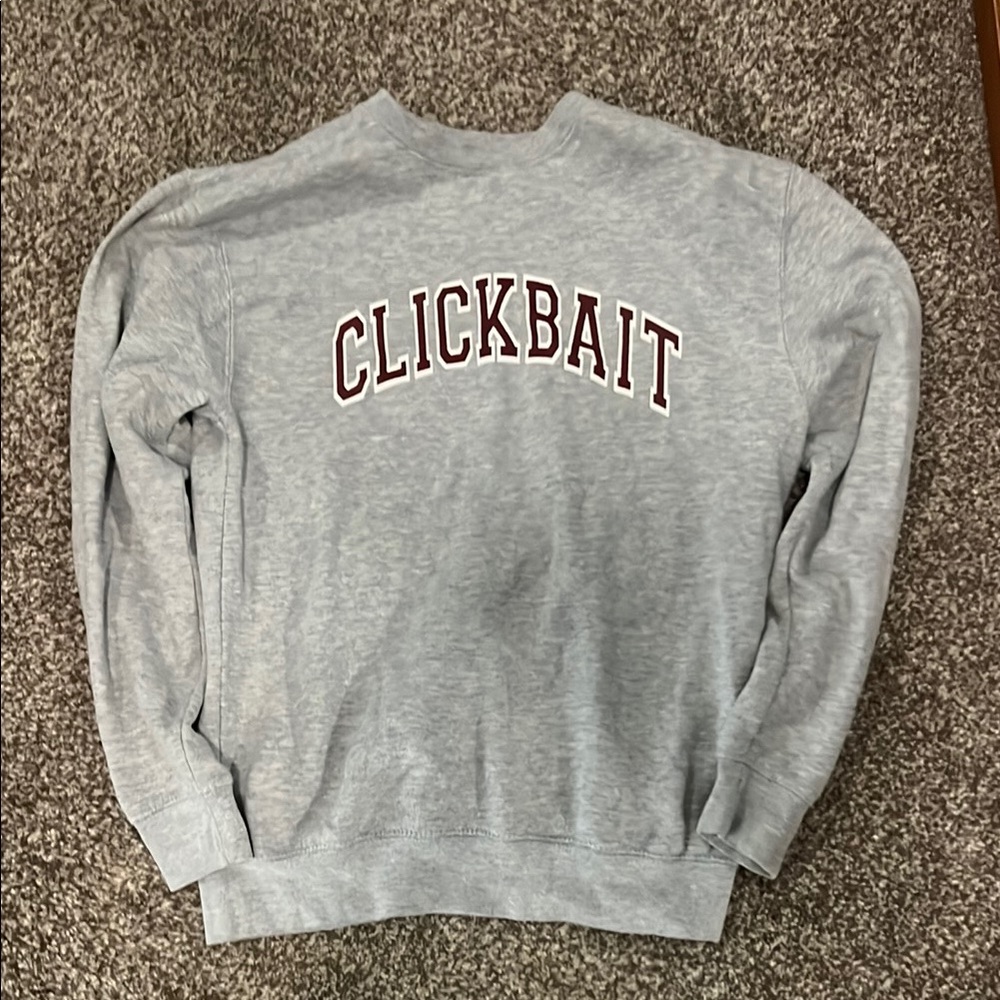 Grey Women’s David Dobrik Clickbait Crewneck